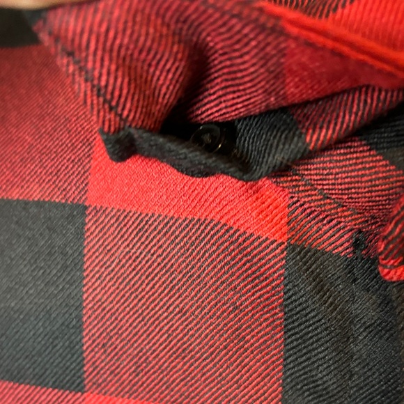 Cordura Red & Black Plaid combat wool Button Down Shirt XL - Picture 5 of 8